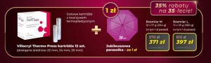 Villacryl Thermo Press kartridżed 12 szt rozmiar L + parasolka 